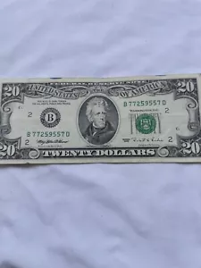 1995 $20 Twenty Dollar Bill Federal Reserve Note Vintage United States - Picture 1 of 5