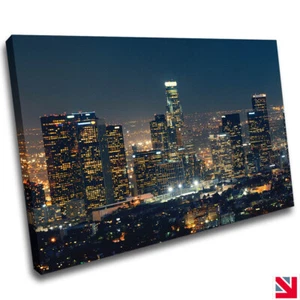 Los Angeles LA Cityscape USA City CANVAS Wall Art Picture Print - Picture 1 of 3