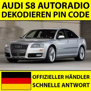 ✅AUDI S8 RADIO DEKODIEREN PIN CODE NAVIGATION RNS-E CHORUS CONCERT SYMPHONY✅ - Bild 1 von 4