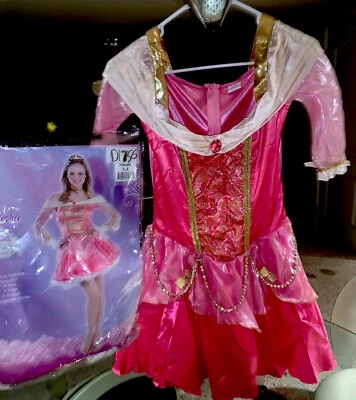 DISNEY PRINCESS AURORA SLEEPING BEAUTY WOMENS SMALL COSTUME READ DESCRIPTION NEW - Image 1 of 4