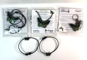 Lot of 5 Cairns Birdwing Butterfly Items Necklaces(2) Keychain(1) & Bracelets(2) - Picture 1 of 11