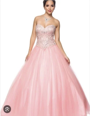 Juliet 337 Blanco Floral Bordado Quinceañera Vestido Talla Mediana 6/7 Foto 1 de 4