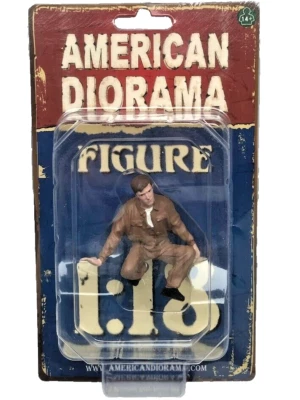 Race Day Mechanic Man Resin Model Car Figure Display 1/18 American Diorama 76286 - Image 1 of 4