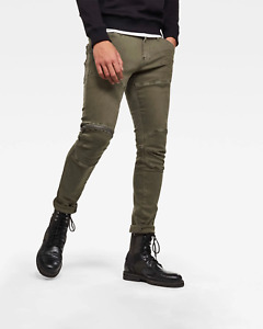 G-Star RAW Men's 5620 Denim Jeans 3D Zip Knee Skinny Dark Shamrock Green