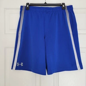 Under Armour Blue Tech Loose Mesh Gym Shorts Light Blue/ White Stripes Size LG. - Picture 1 of 8