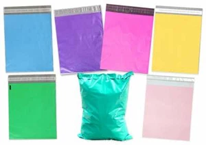 14.5x19 Poly Mailers, Hot Pink, Teal, Green, Blue, Yellow, Purple, & Pastel Pink - Picture 1 of 38