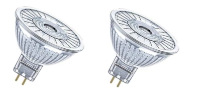 2x OSRAM LED SuperStar MR16 Spot silber Gu5.3 12V 5W = 35W dimmbar EEK:F (Sp.A-G - Bild 1 von 4