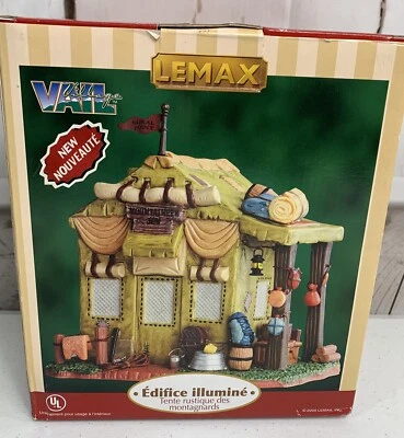 RETIRED Lemax Vail Rural Point Rustic Tent Outpost Christmas Village House NIB - Image 1 of 2