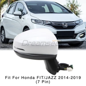 Passenger Door Side Mirror 7 Pin Power for Honda Jazz FIT GK5 14-19 Turn Signal - Picture 1 of 12