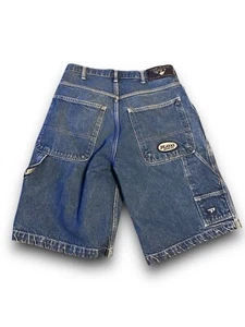 Pantalones cortos de carpintero de mezclilla Pure Playaz Y2K talla 32 holgados - Imagen 1 de 6