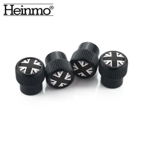 4 x Union Jack Car Tyre Valve Caps Tire Air Dust Stem Covers For MINI Cooper ONE - Picture 1 of 3