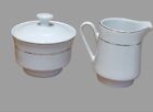 Modern China and Table Institute Sugar Bowl & Creamer Wedding Day Pattern Japan