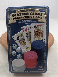 Collectors Playing Cards Porker Chips And Dice. Casino Jackpot Vagas Strip - Picture 1 of 12