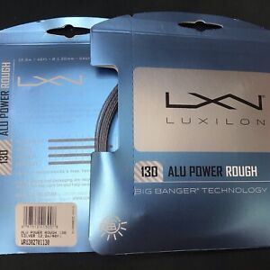 Luxilon 130 Alu Power Rough Silver 40ft Tennis Racket String Set (2)