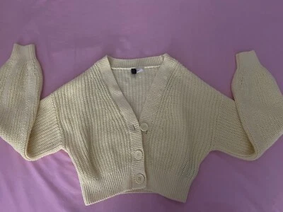 Cardigã amarelo cropped (XS) - Imagem 1 de 4