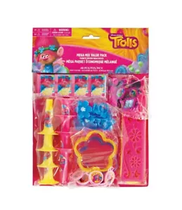 New Trolls Mega Mix 48 Pieces Value Pack Birthday Party Favor Kids Ring Bracelet - Picture 1 of 14