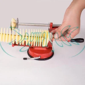 French Fry Cutter Manual Stainless Steel Veg Fruit Potato Twisted Spiral Slicer - Picture 1 of 1