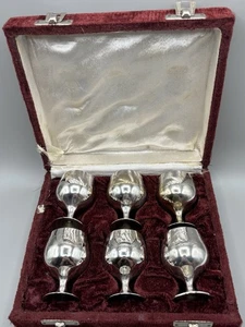Vintage Set Of 6 EPNS small Goblet Shot Glass - Picture 1 of 5