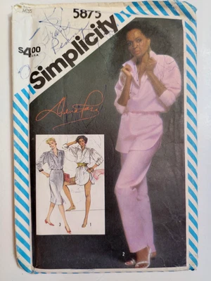 Simplicity 5875 Pants Skirt Top Tunic Sewing Pattern Ladies 14 UC Diana Ross - Image 1 of 4