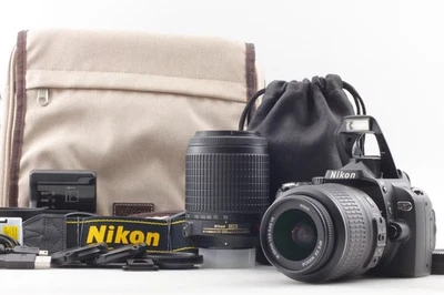 [Near MINT] Nikon D60 w/ AF-S 18-55mm f/3.5-5.6 & 50-200mm f/4.5-5.6 From JAPAN - Image 1 of 4