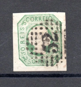 Portugal 1855 old 50 Reis Pedro stamp (Michel 7) luxury used - Picture 1 of 2