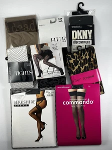 Lot 8 Womens Tights Fishnet Leopard Polka Dot Betsey Johnson DKNY Dead Inside - Picture 1 of 9