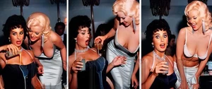 Jayne Mansfield und Sophia Loren bei Romanoff 13 x 8 Fotodruck - Bild 1 von 1
