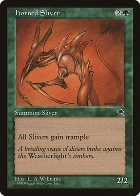 Tempest  MTG  1 Horned Sliver  Magic - Image 1 of 2