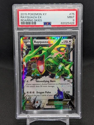 2015 Rayquaza EX  75/108 PSA 9 XY Roaring Skies  Mint Pokemon - Image 1 of 4