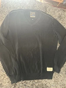 Replay Pullover XL Schwarz Baumwolle XL Weiße Paspel - Bild 1 von 5