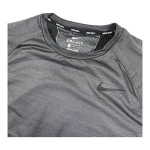 Nike Golf Dri-Fit Men's Sz L Gray Long Sleeve Crew Neck Pullover 932316- 036 - Picture 1 of 9