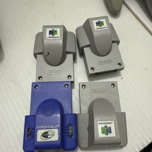 Menge-4 Offizielles OEM Nintendo 64 N64 Rumble Pack/Shaker/Controller nicht getestet - Bild 1 von 3