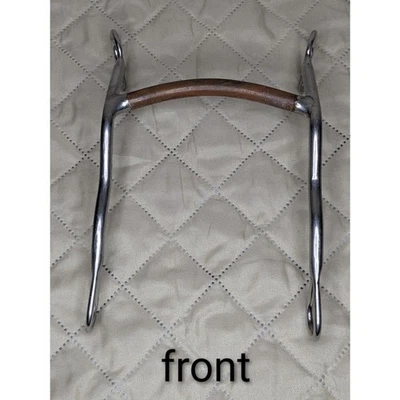 Broca de bordillo de caballo occidental boca Mullen de cobre Trammell de 5" de colección - vástagos de 6" Foto 1 de 4