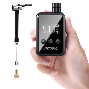 Mini Bike Tire Pump, Fast Inflate Bicycle Pump with Gauge, Rechargeable 150PS... - Picture 1 of 8