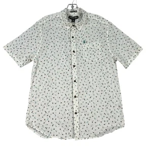 Retro Volcom Men's Shirt Size L Short Sleeve Geometric Print Y2K Surf Skate Y2K - Picture 1 of 24