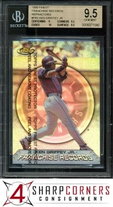 1999 FINEST FRANCHISE RECORDS REFRACTOR KEN GRIFFEY JR. HOF W/COATING BGS 9.5 - Picture 1 of 4