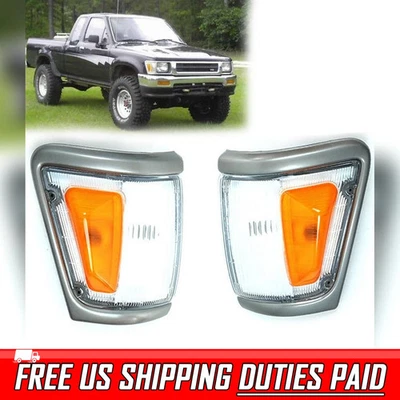 Комплект из пары боковых угловых габаритных огней парковочных фонарей для пикапа Toyota 89-92 годов выпуска - Изображение 1 из 4