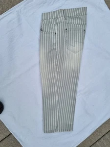 Anna Montana Stretch-Jeans "Angelika" Caprihose 7/8 grau/weiß gestreift, Gr. 38 - Bild 1 von 4