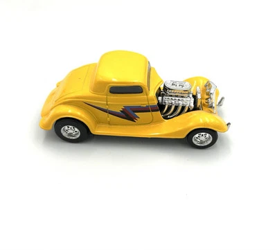 Hot Rods Ford Ech 1:32 Majorette Collection Car Dragster Yellow Diecast Coupe - Image 1 of 4