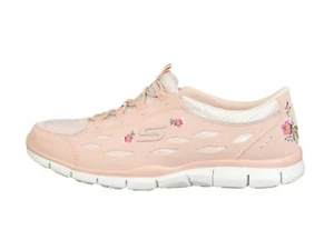 SKECHERS Damen-Sneaker Gratis-Divine Bloom bestickt Rose rosa weiß Größe 7 - Bild 1 von 12