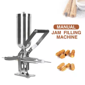 Máquina de churros 4,5 L llenado manual mermelada chocolate crema relleno acero inoxidable - Imagen 1 de 12