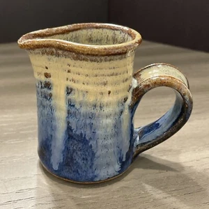 Beautiful Art Pottery Doug Sassi Studio Pottery Stoneware Blue Glaze Creamer - Picture 1 of 10