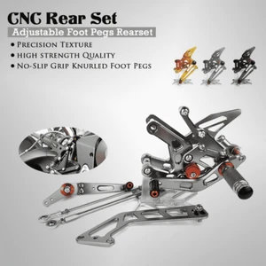 CNC ADJUSTABLE Rear Set Rearsets Footrests Foot Pegs for YAMAHA MT10 FZ10 - Picture 1 of 7