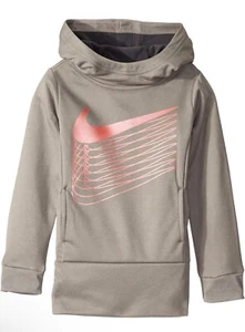 Girls Nike Therma Dri-FIT Swoosh Logo Hoodie, F357 Heather Grey size 6X. New - Picture 1 of 3