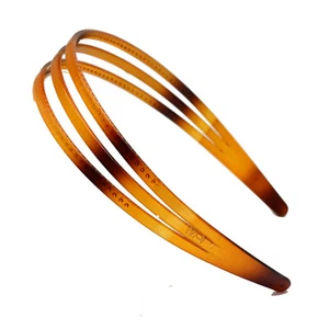 5 pcs Coffee Plastic Triple 3 Row Wide Alice Hair Band Headband 25mm For Women - Picture 1 of 7