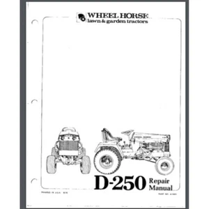 1976 Wheel Horse d-250 Service manual 104 pages Gloss cover comb bound - Picture 1 of 1