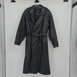 Wilsons Vintage Zweireiher Lange Lederjacke Oversized Gr. S - Bild 1 von 9