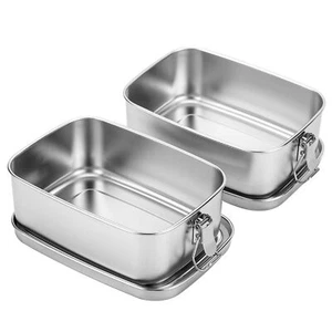 Kids Bento Lunch Box Stainless Steel Lunch Food Containers with Lids Leakproof - Picture 1 of 12