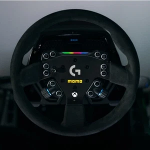 MOMO SIM GT 320 x Logitech G Steering Wheel Premium Racing Simulator Rig Wheel - Picture 1 of 12