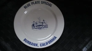 ACME Looney Tunes BLAUE PLATTE SPEZIAL BURBANK CALIFORNIA GROSSER TELLER 12 3/8"❤ - Bild 1 von 5